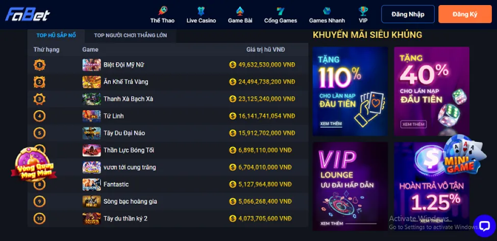 Ưu đãi và khuyến mãi hấp dẫn cho nổ hũ k8vina app